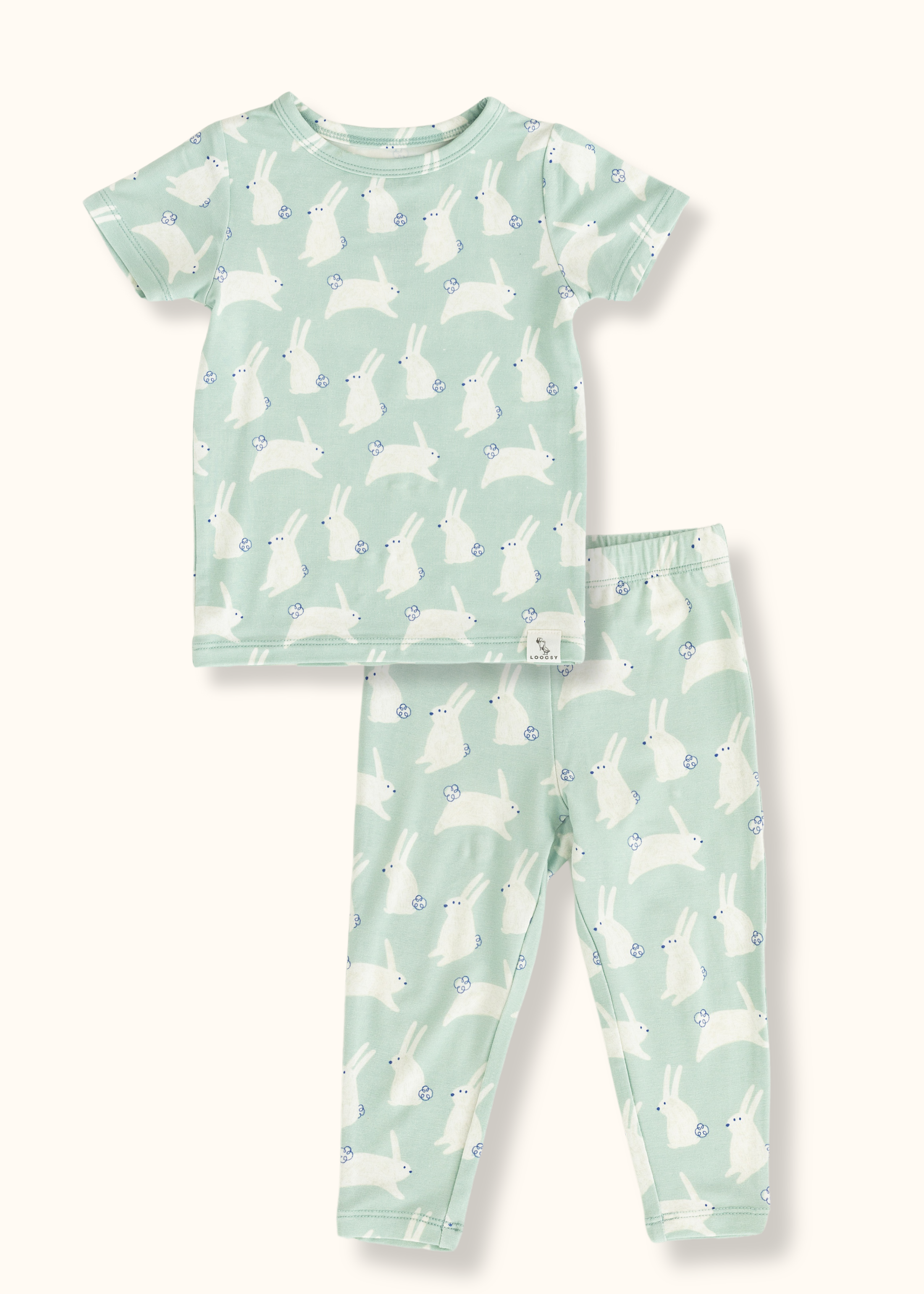 Mint Bunny Pajama Set