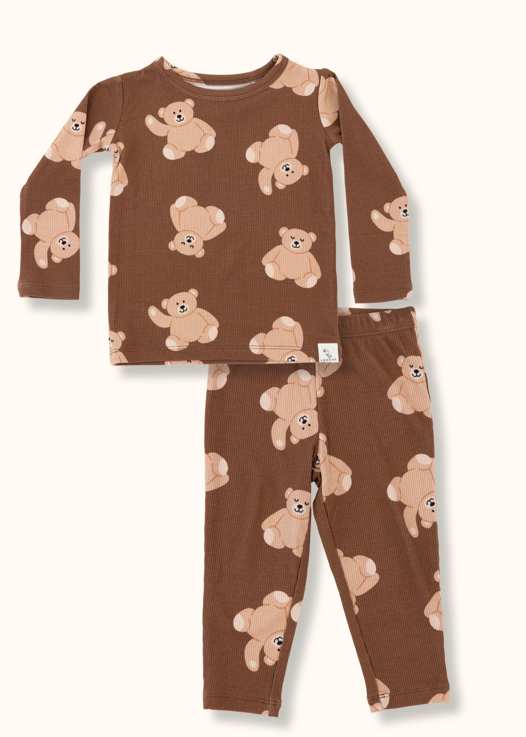 Luna Bianco Pyjama Set with Matching Teddy Bear