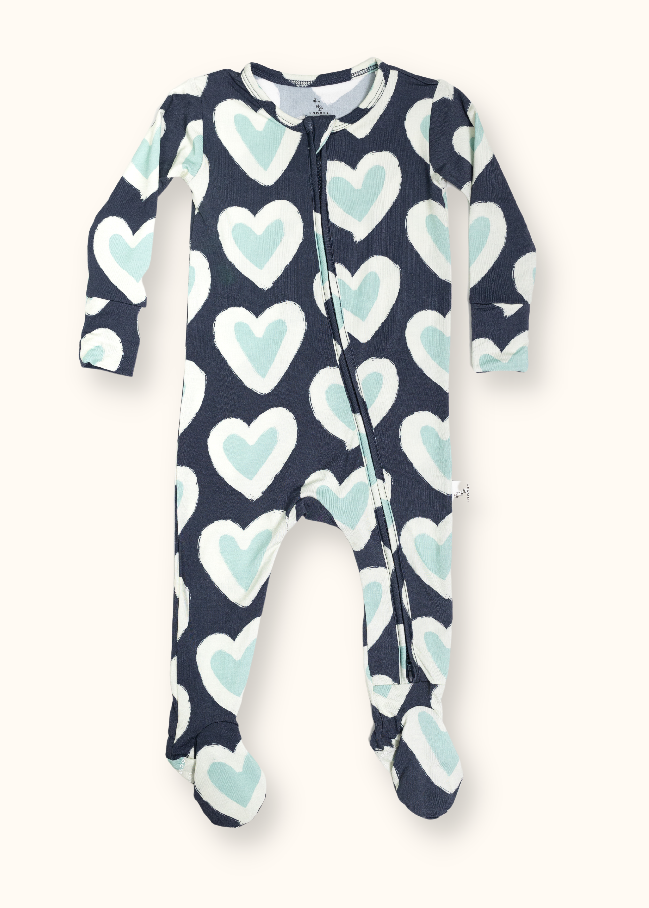 Blue Hearts Footie Pajama