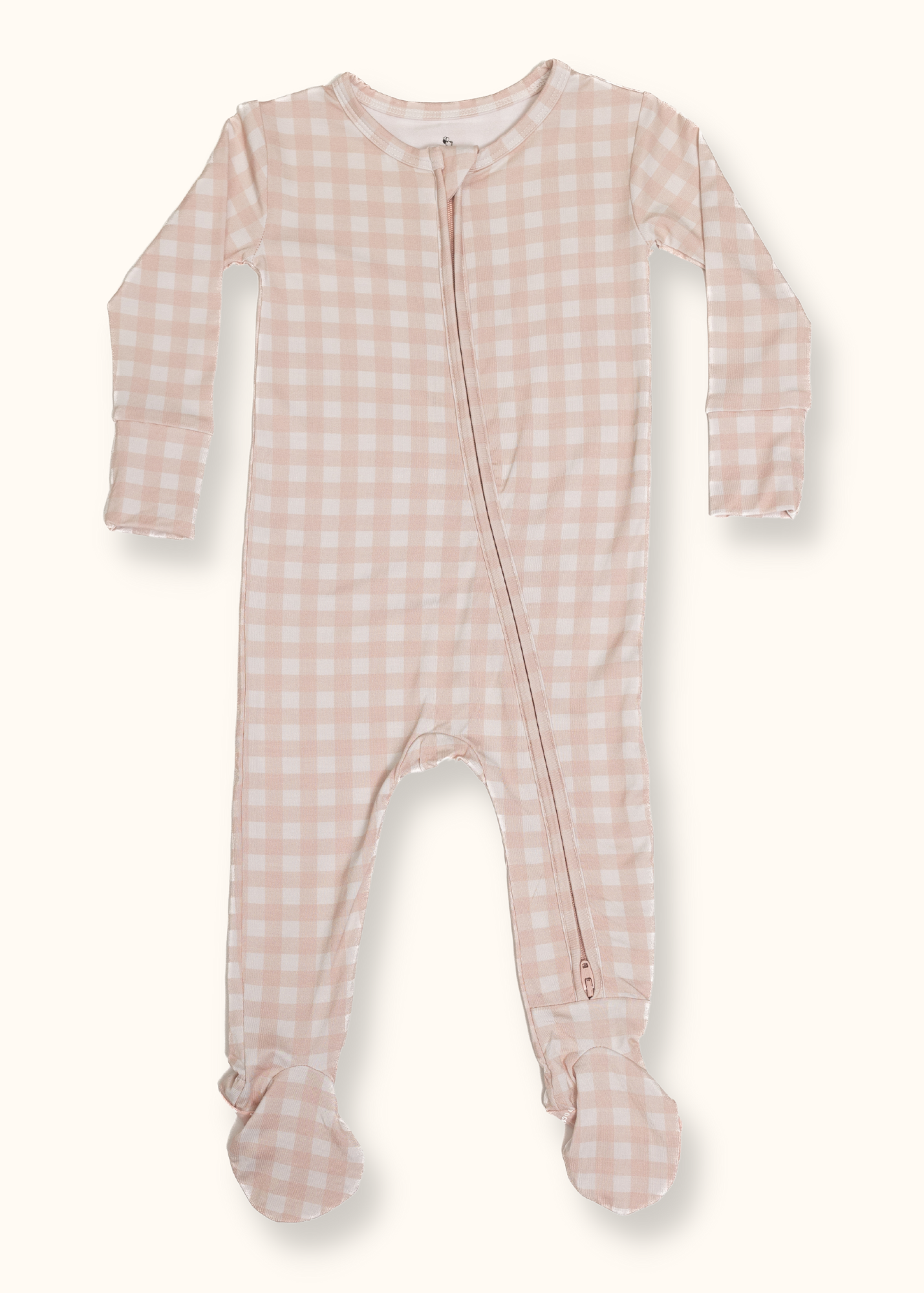 Pink Gingham Footie Pajama