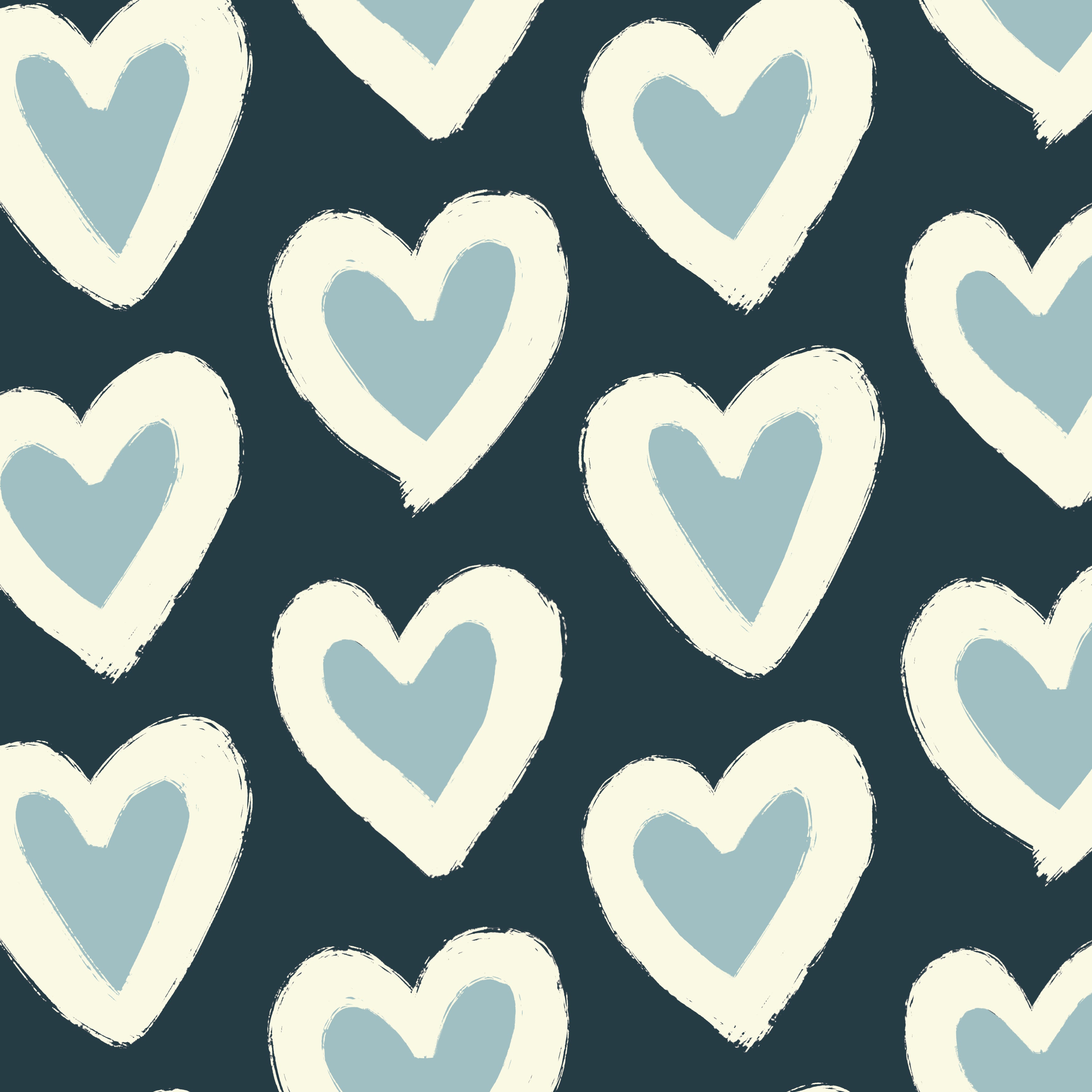Blue Hearts Pajama Set