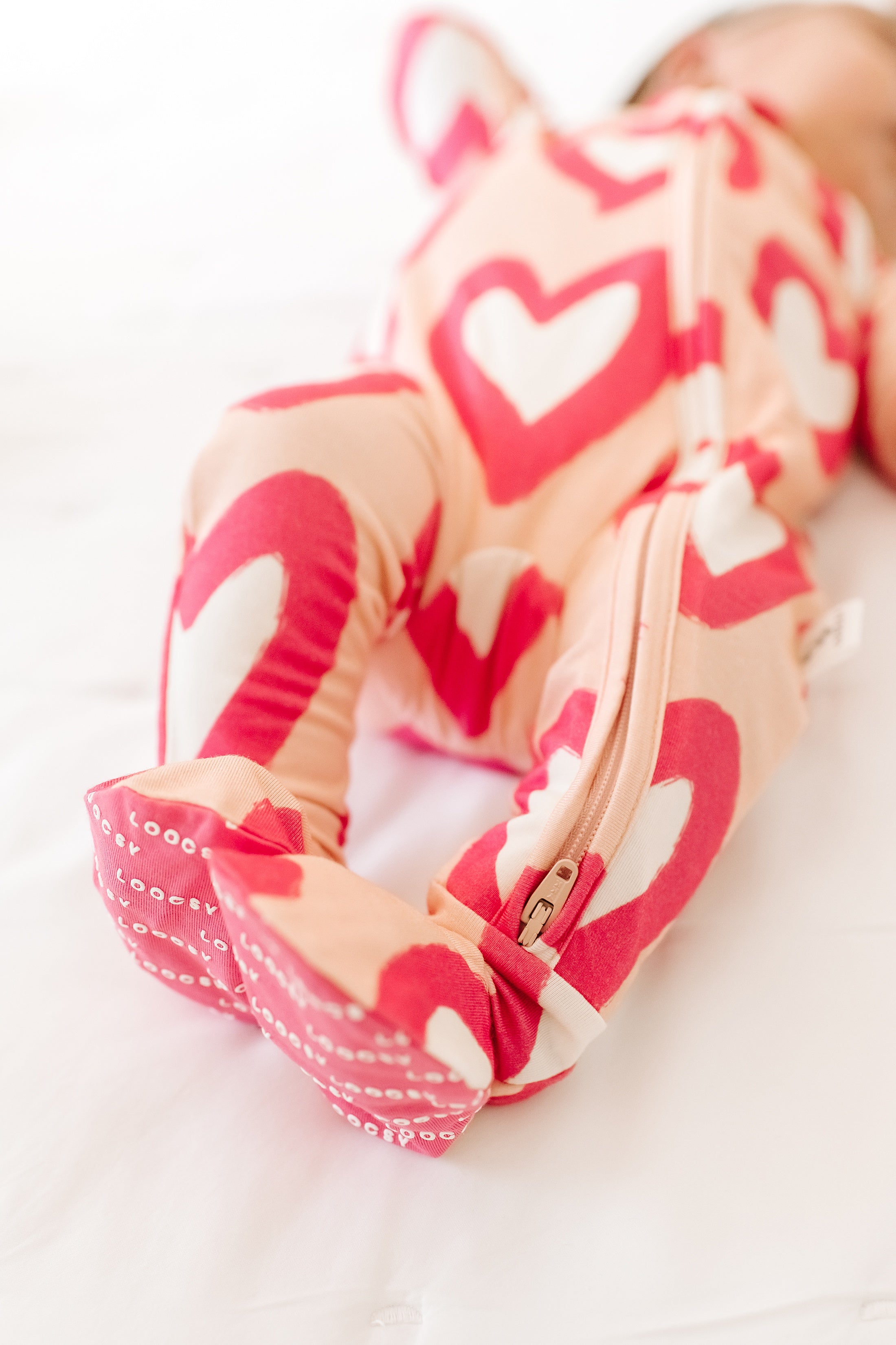 Pink Hearts Footie Pajama